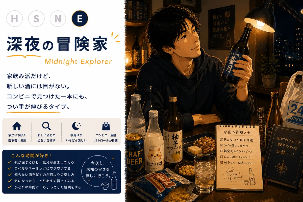 深夜の冒険家タイプ